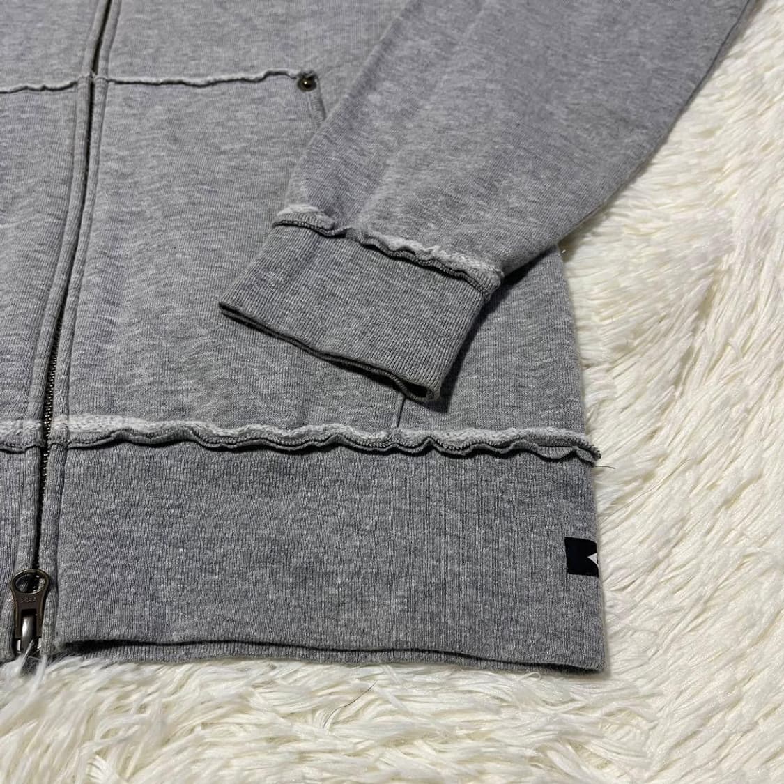 히스테릭 글래머 로고 자수 그레이 후드 집업 상품이미지6