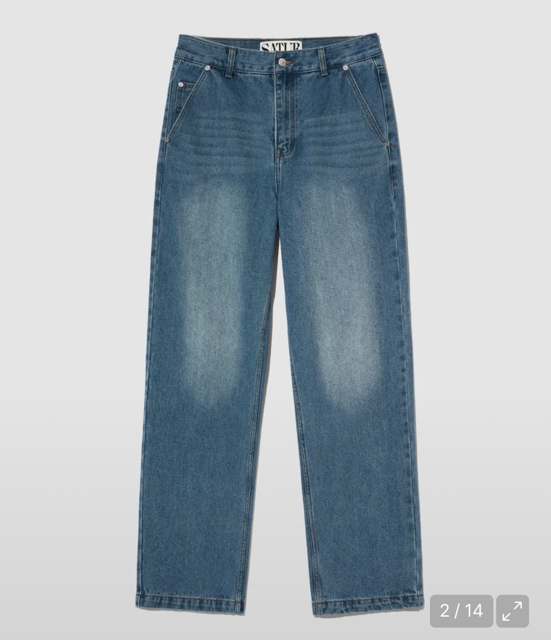 새터 테이퍼드 릴렉스 워시드 데님 팬츠 상품이미지2