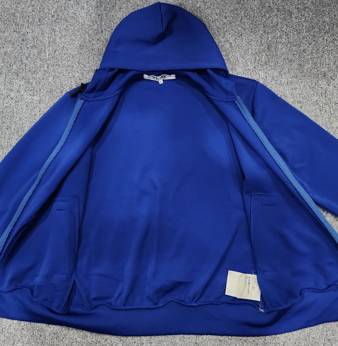 꼼데가르송 빅 블랙 하트 프린트 후드집업 XL 상품이미지3