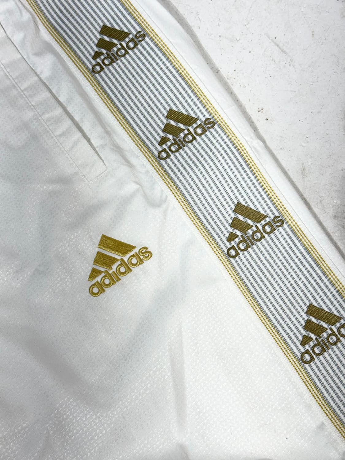 아디다스 화이트 사이드 라인 로고 와이드 트레이닝 바지 트랙 팬츠 M 상품이미지6