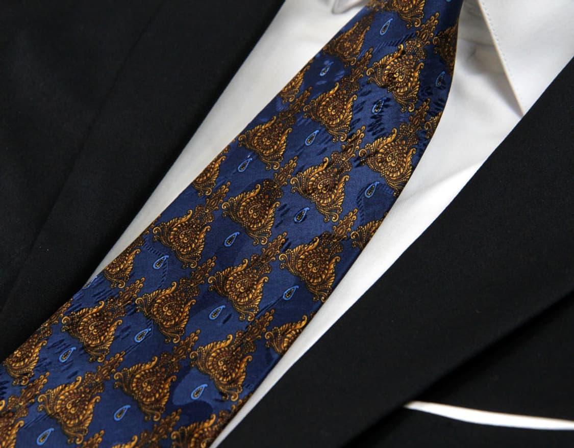 랑방 9.1cm A+등급 페이즐리 프랑스 남자 명품 넥타이 상품이미지5