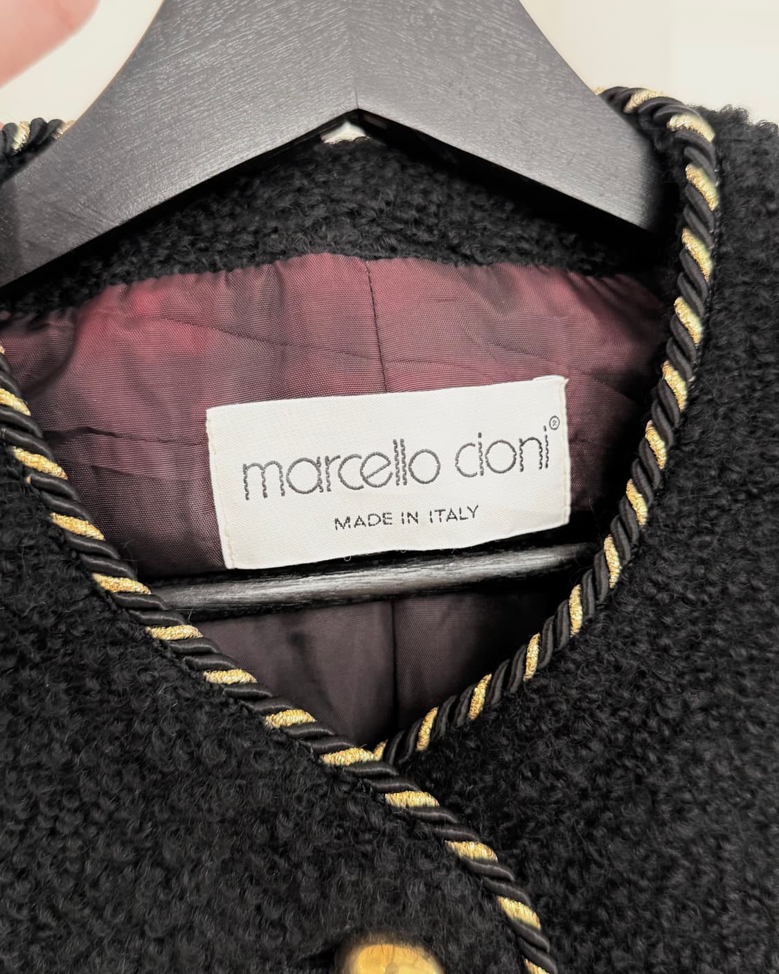 마르첼로 치오니 블랙 울 부클 자켓 상품이미지7