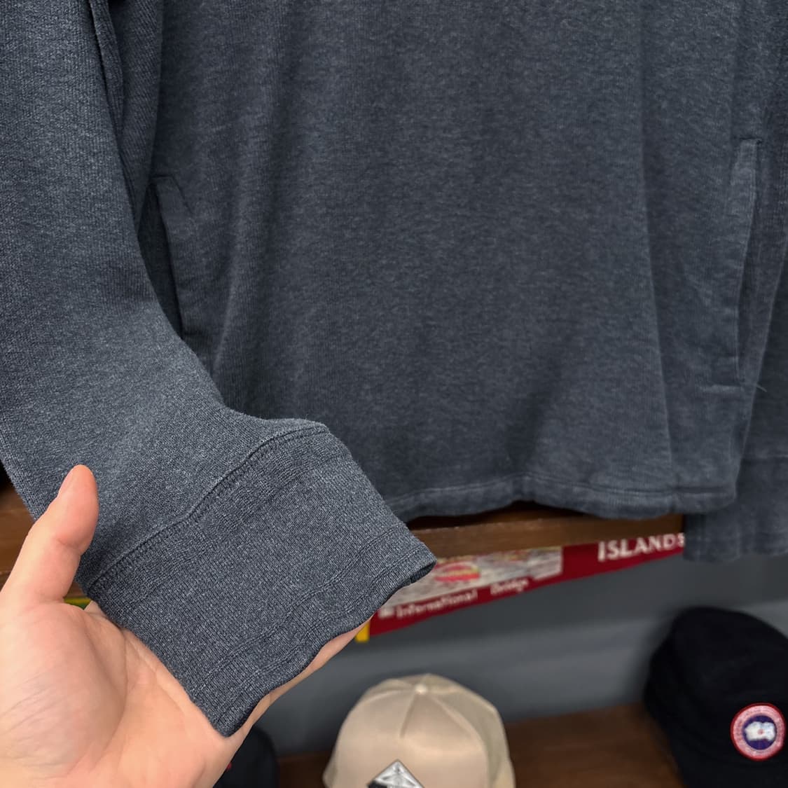 90s 폴로 랄프로렌 코튼리브 하프버튼 니트 스웨터 차콜 N988 상품이미지4