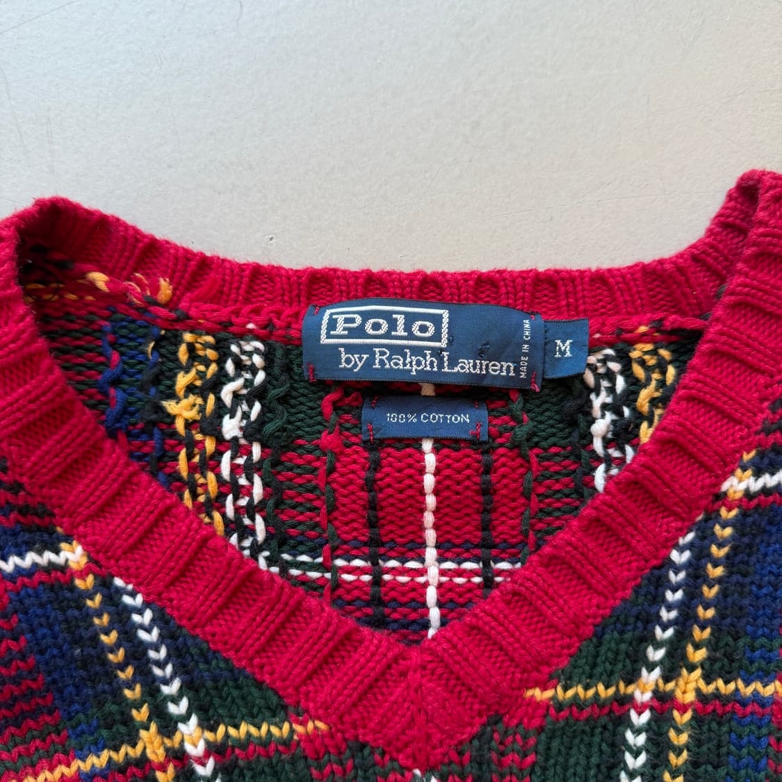 폴로 랄프로렌 체크 니트 스웨터 상품이미지5