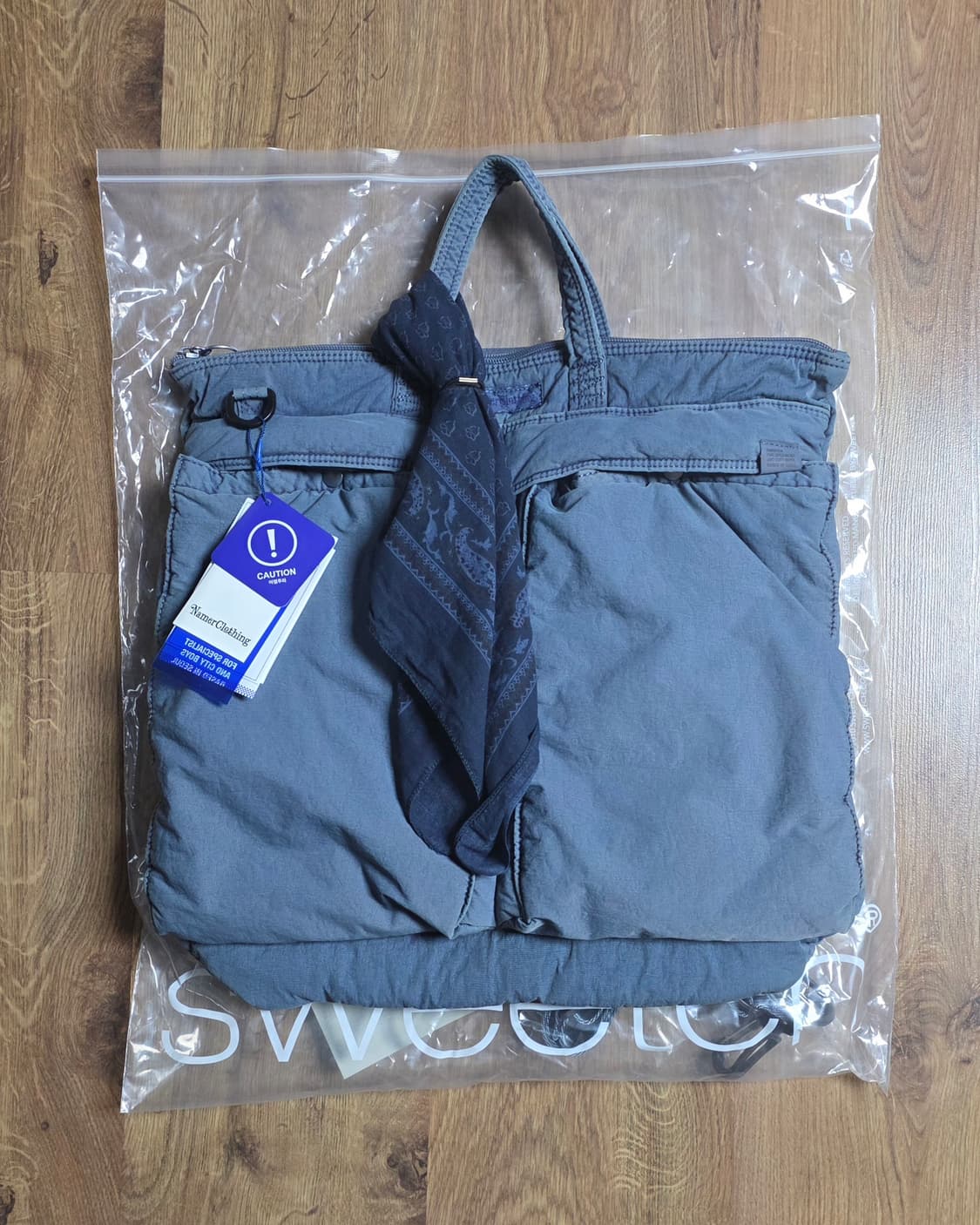 네이머클로딩 다이드 헬맷백 더스트블루 상품이미지3