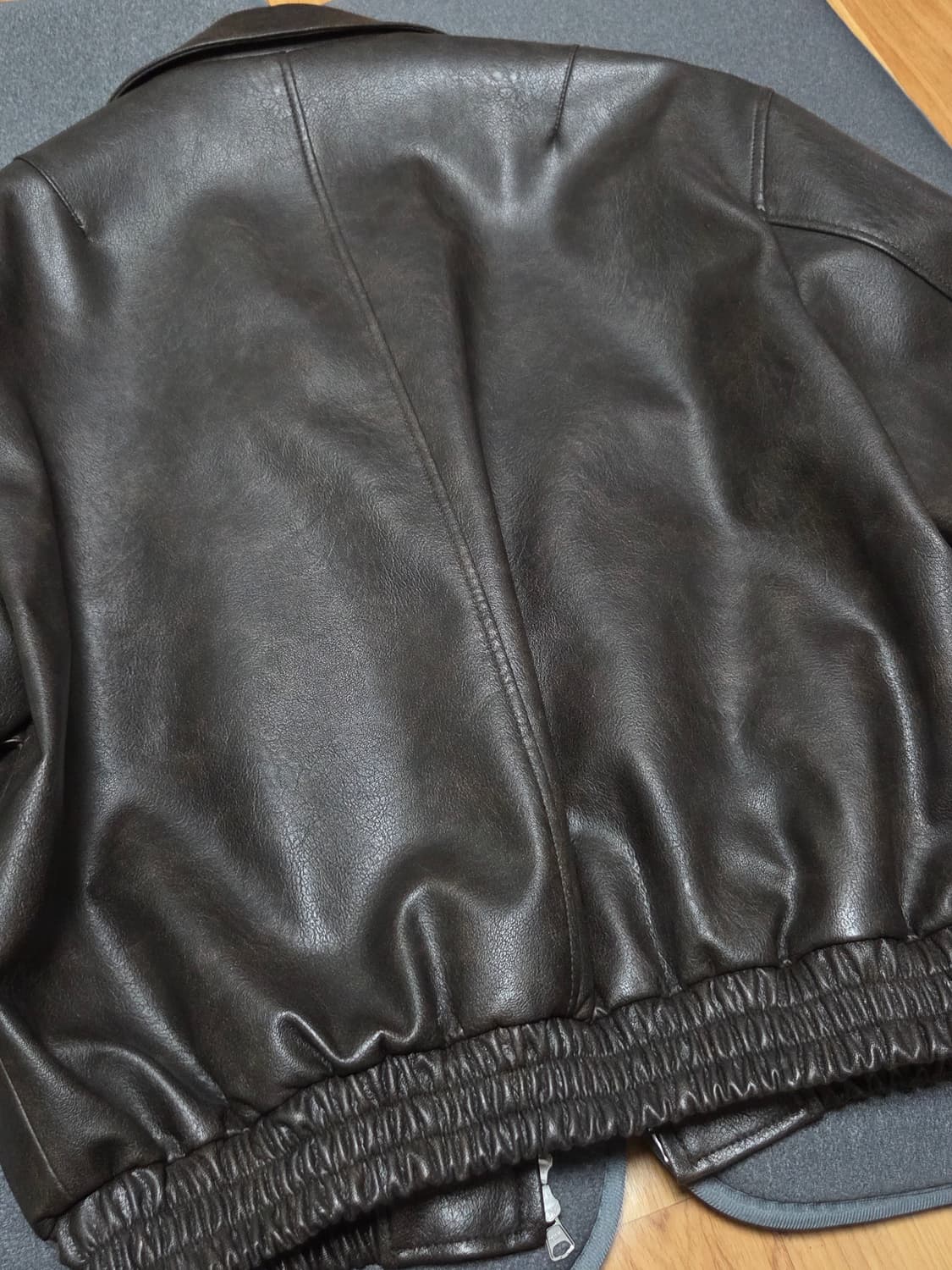 파브레가 PRT 플라잉 레더 봄버 자켓 브라운 2사이즈 상품이미지5