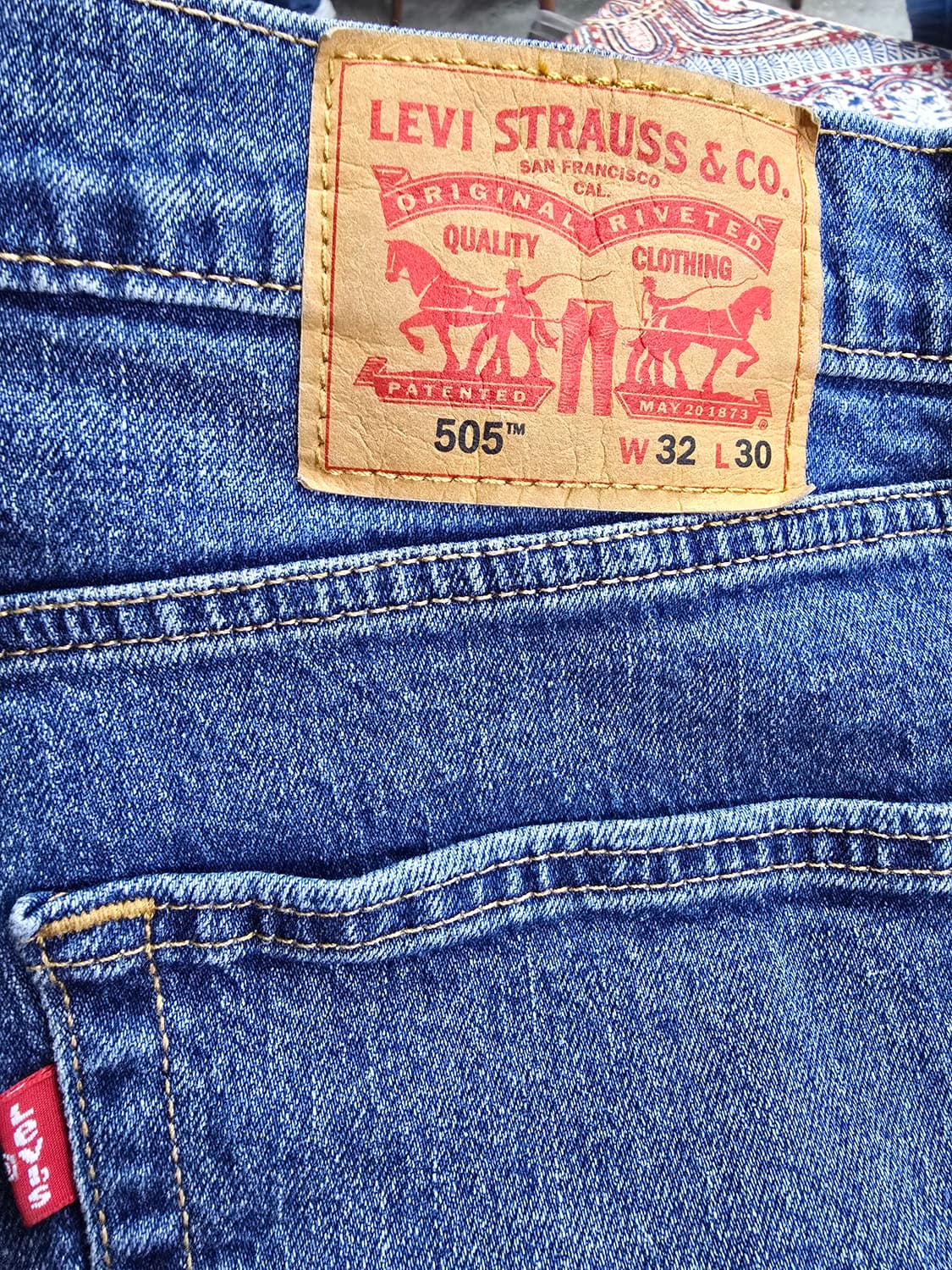 리바이스 505청바지 데님 팬츠 블루 (1720) 상품이미지3