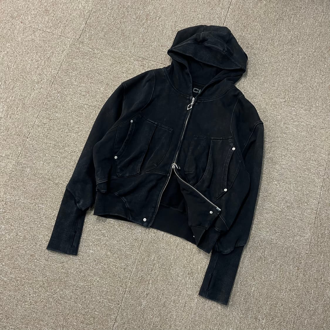 미스치프 빅포켓 워시드 투웨이 후드집업 상품이미지4