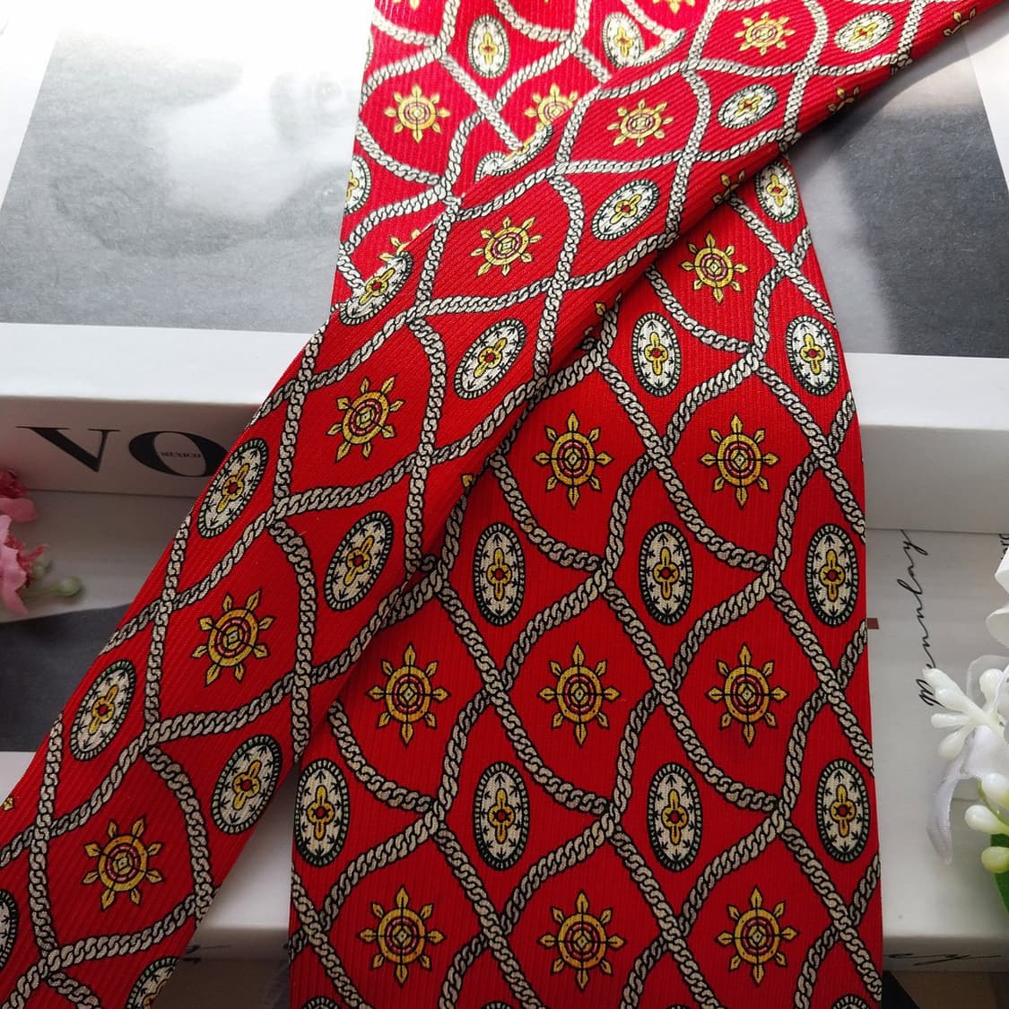 아쿠아스큐텀 넥타이 레드 오너멘탈 패턴 10cm A+등급 K2013
 상품이미지4