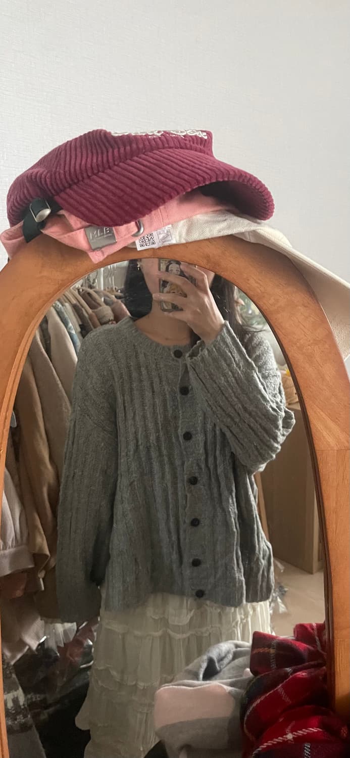 모리걸 빈티지 사만사모스 그레이 가디건 🩶 상품이미지4
