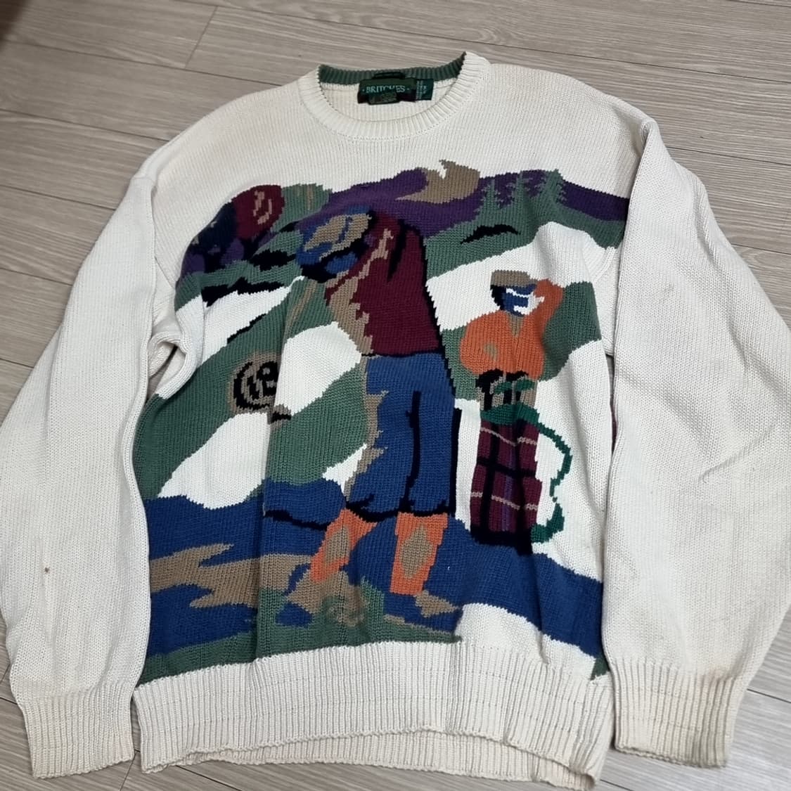 90s BRITCHES 빈티지 패턴 니트 스웨터(100-105) 상품이미지1