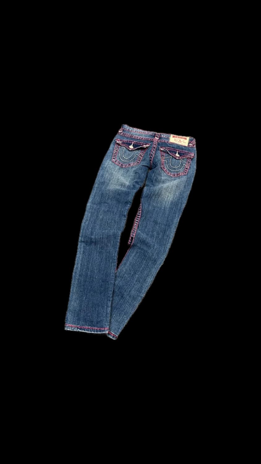 [26] 트루릴리젼 핑크 스티치 스트레이트 스키니 청바지 상품이미지1