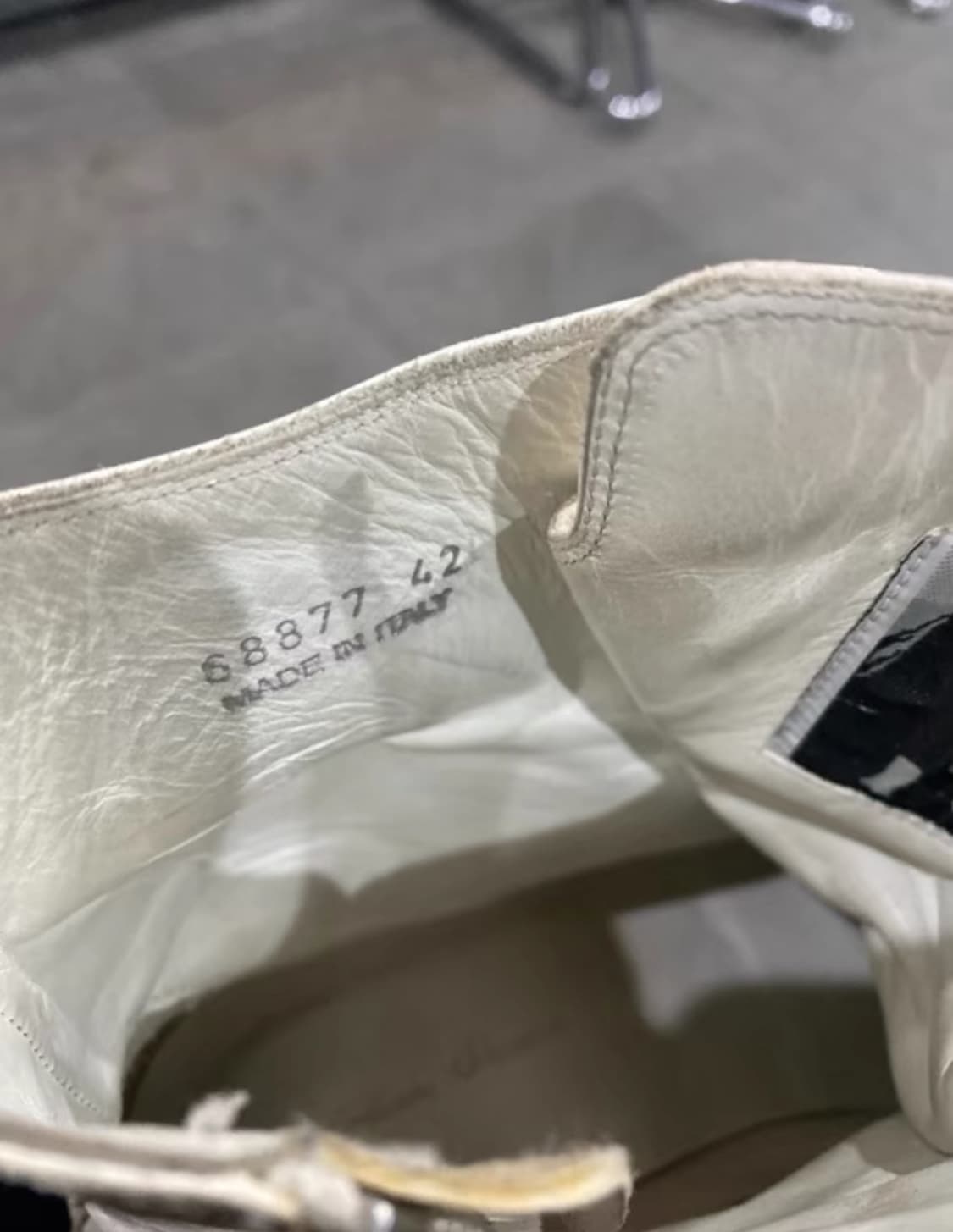 릭오웬스 라몬즈 퓨어 화이트 42 상품이미지4