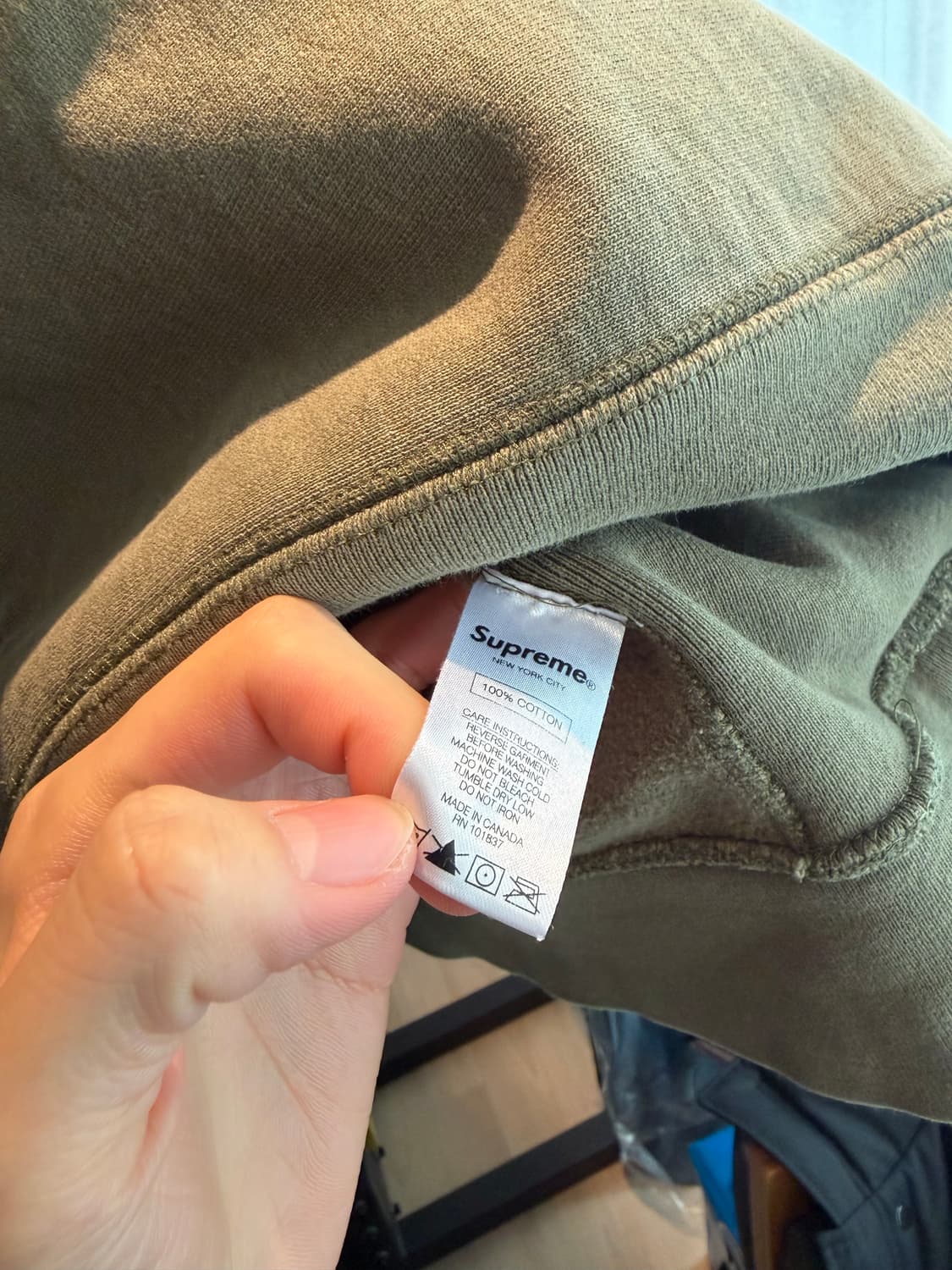 슈프림 [정품] 크롬 후드티 (시세 49만) 리버스위브 스웻셔츠 L(10 상품이미지4