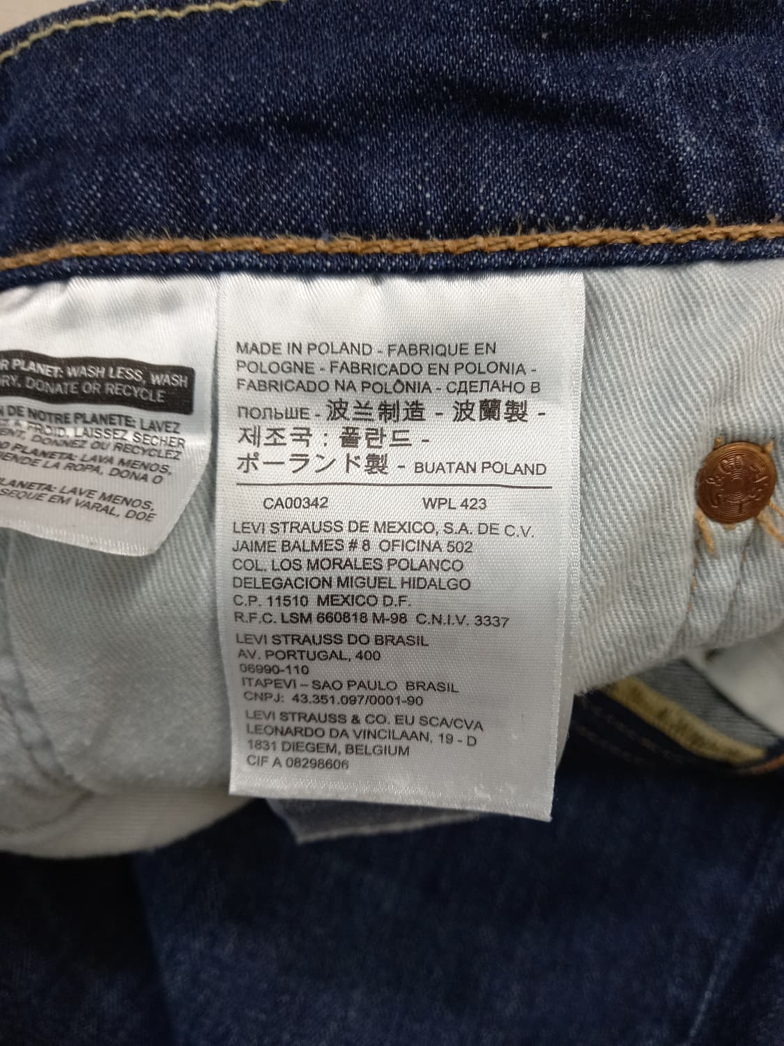 34 리바이스511 워싱 스판 슬림일자진 진청 34-519 상품이미지8