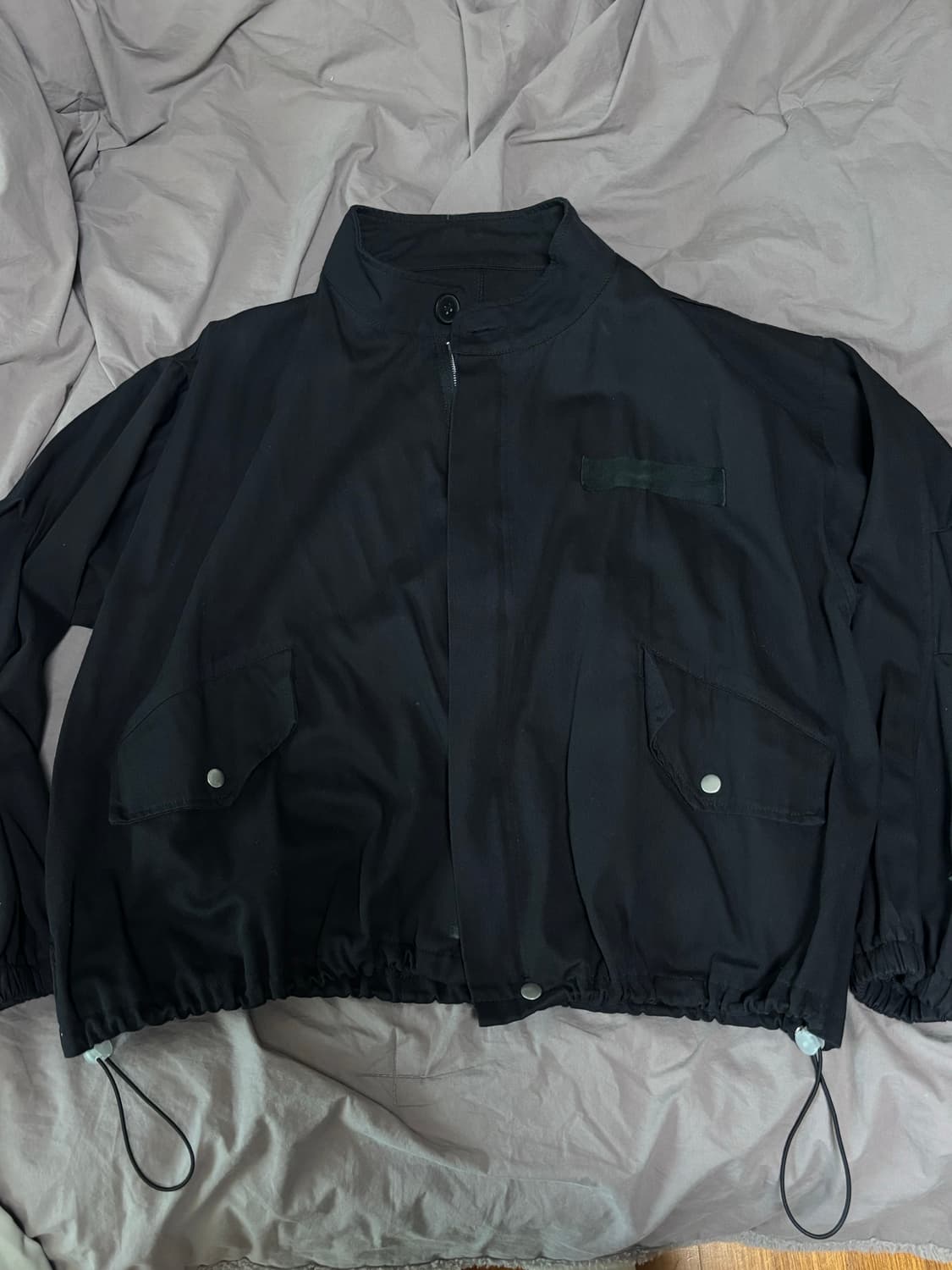 빈티지 숏 야상 자켓 스트링 상품이미지1