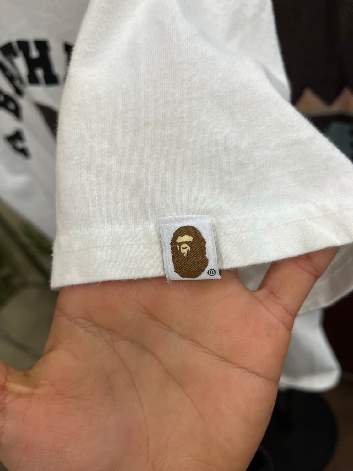 베이프 컬리지 화이트 반팔 티셔츠 #csz695 상품이미지4