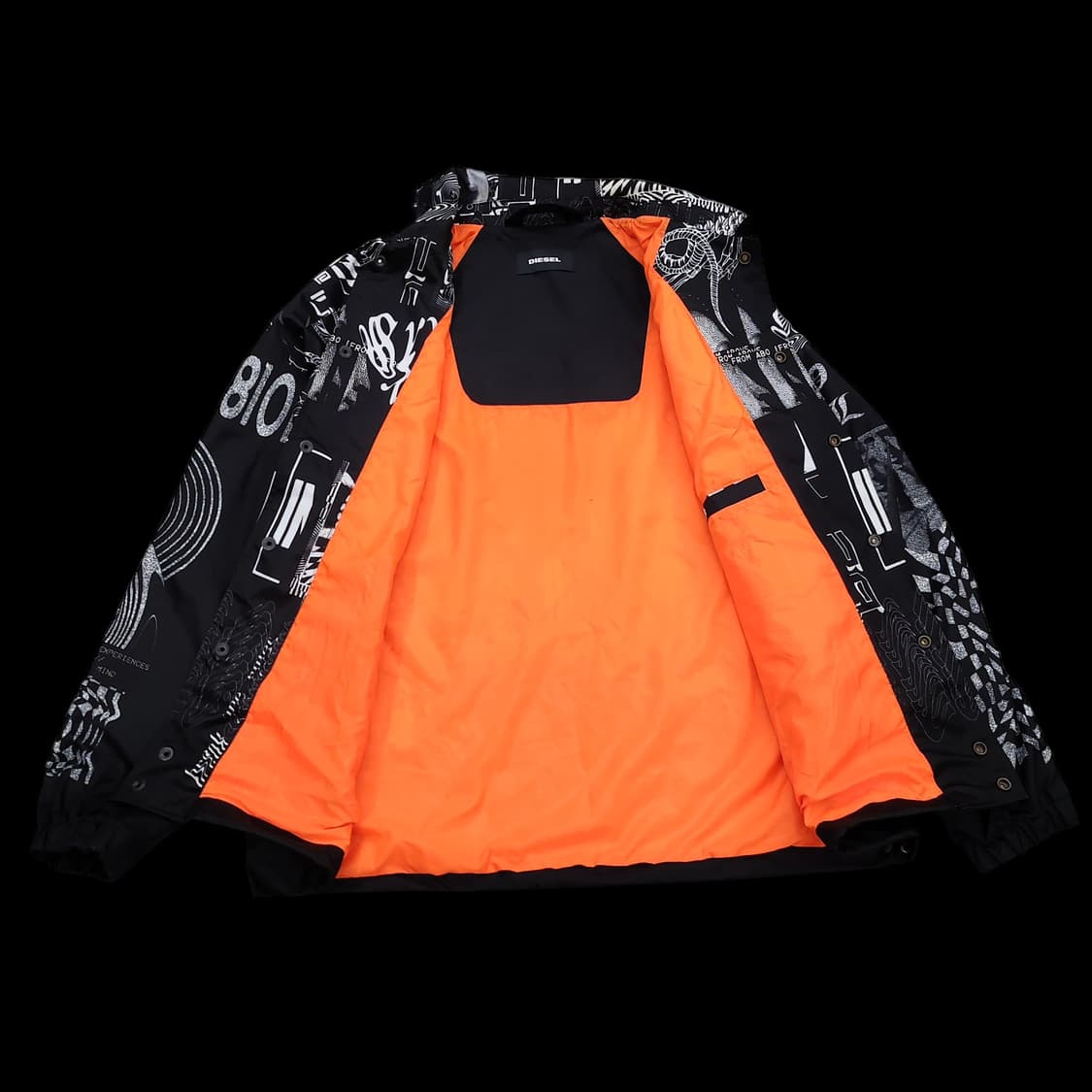 DIESEL 디젤 블랙 패턴 코치자켓 상품이미지2