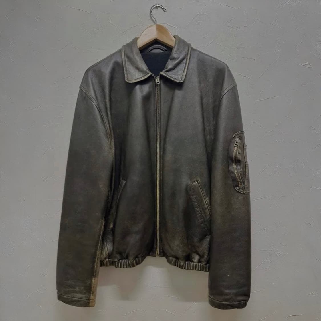 24ss leather zip blouson 상품이미지2