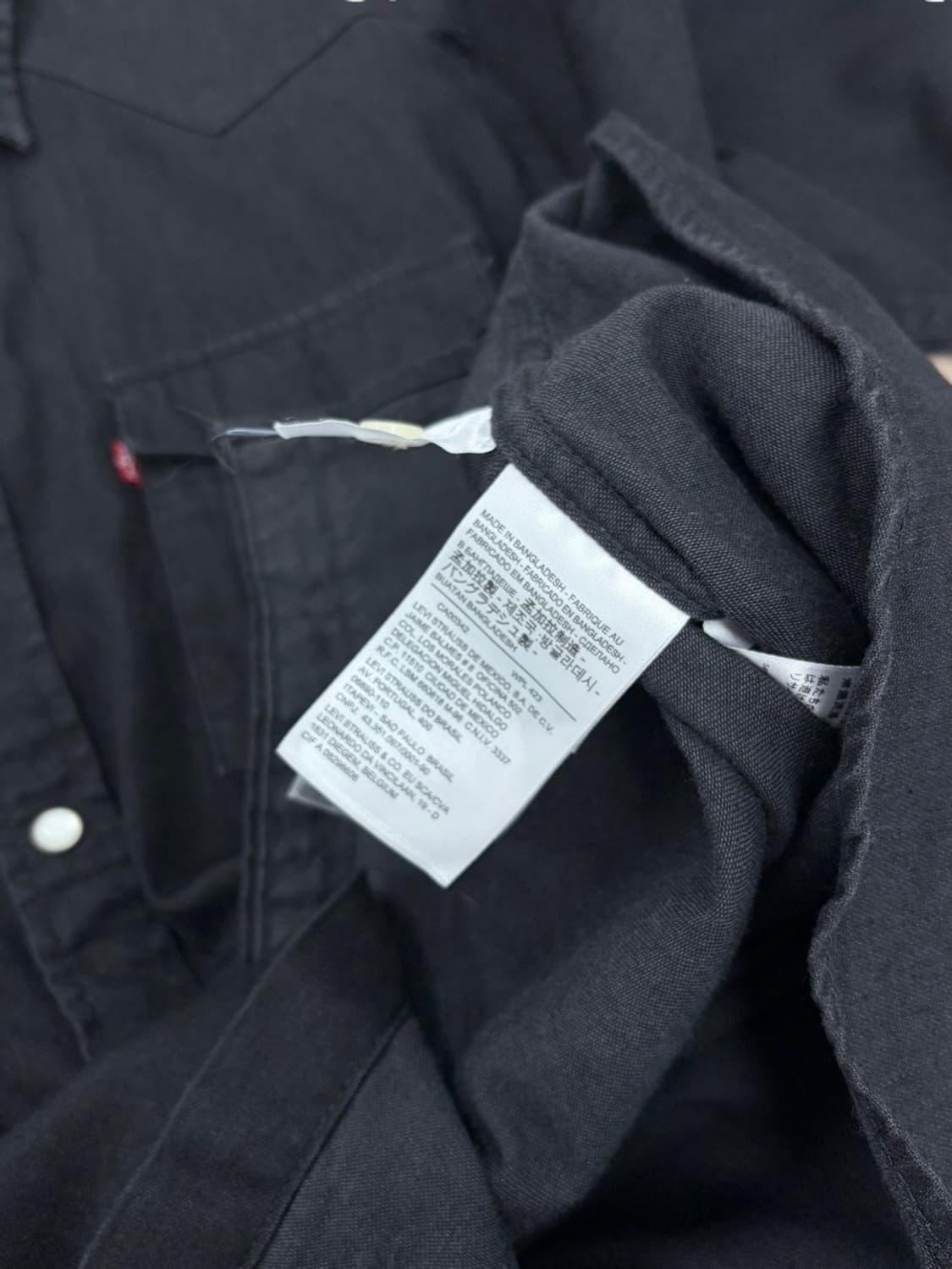 리바이스 워크셔츠 블랙 (L)  상품이미지8