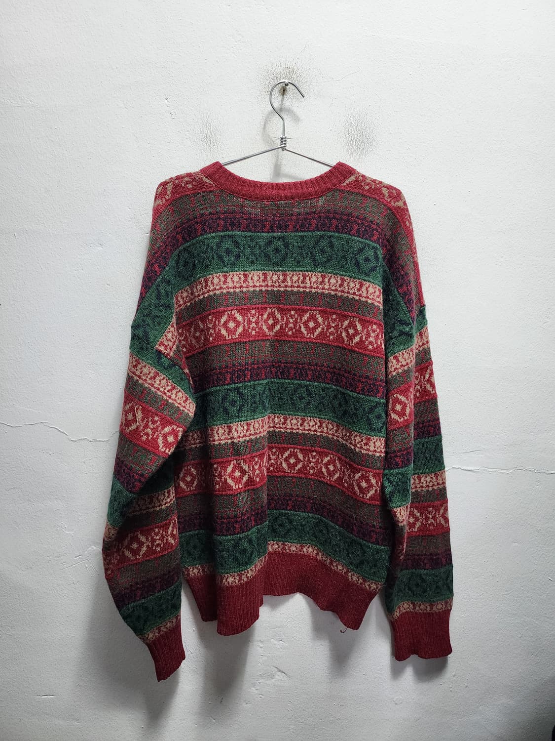 라코스테 made in France 알파카 아가일패턴 90s 니트 상품이미지2