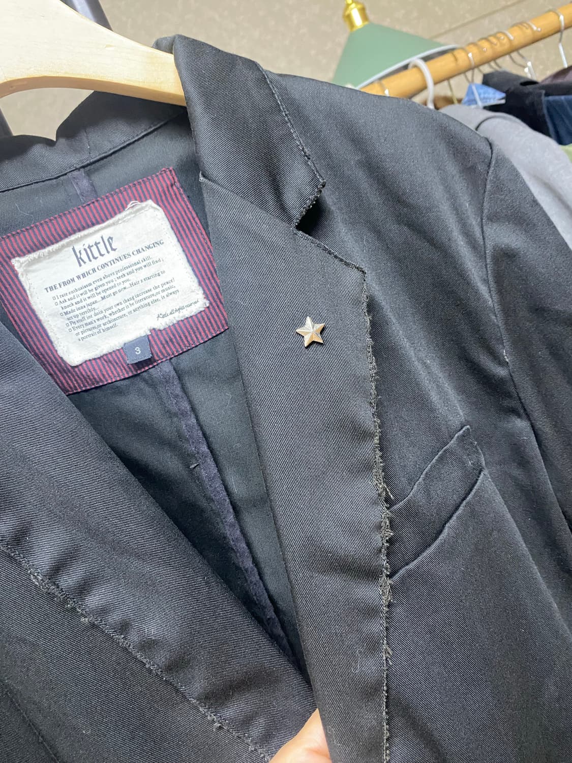 Kittle 블랙 면자켓 상품이미지1