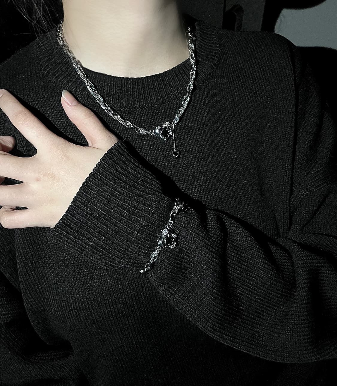 pcr053 Black matter necklace 상품이미지10