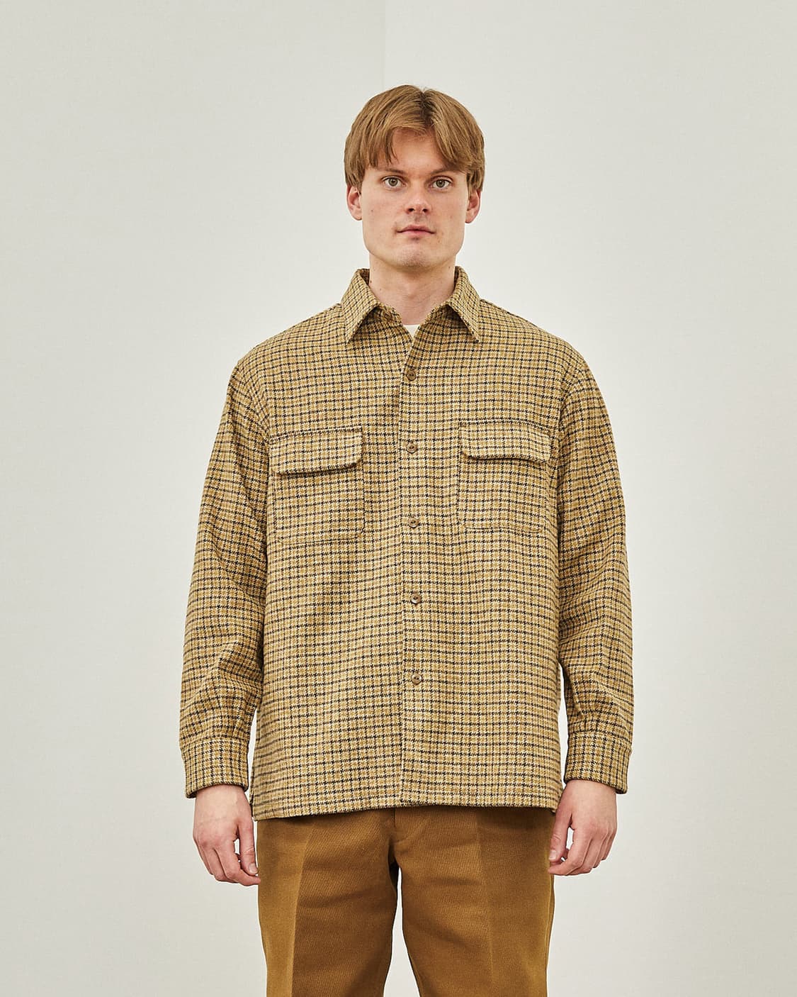 [L] 빅얀크 ROGER SHIRT PLAID COTTON TWEED 상품이미지1