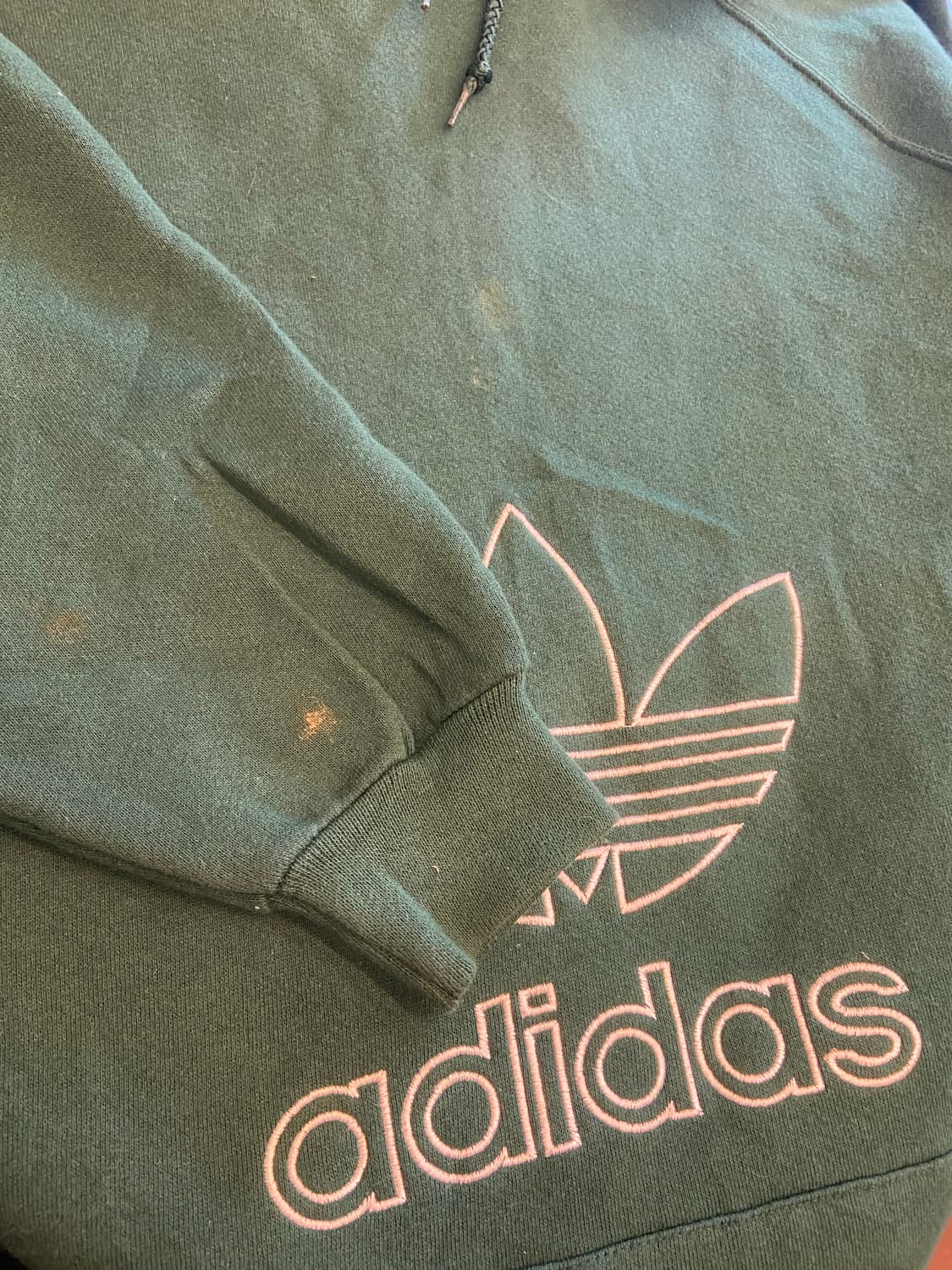 90s Adidas Embroidered Trefoil Hoodie 상품이미지7