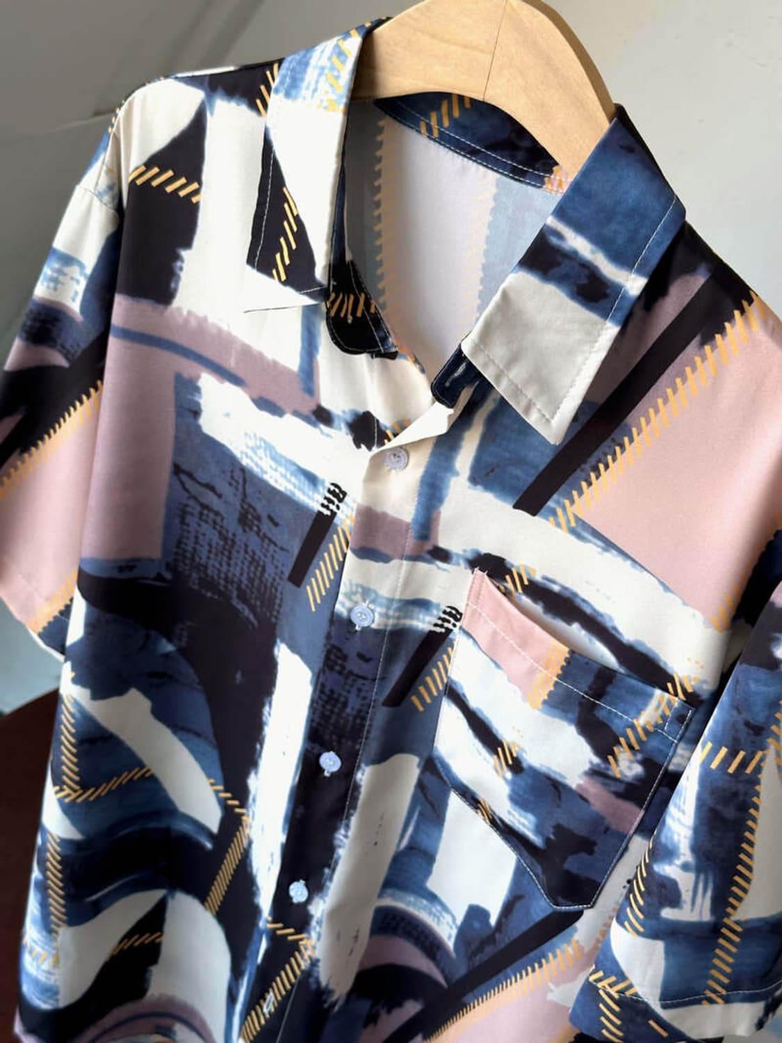 Irregularity patterned sheer shirt top 상품이미지2