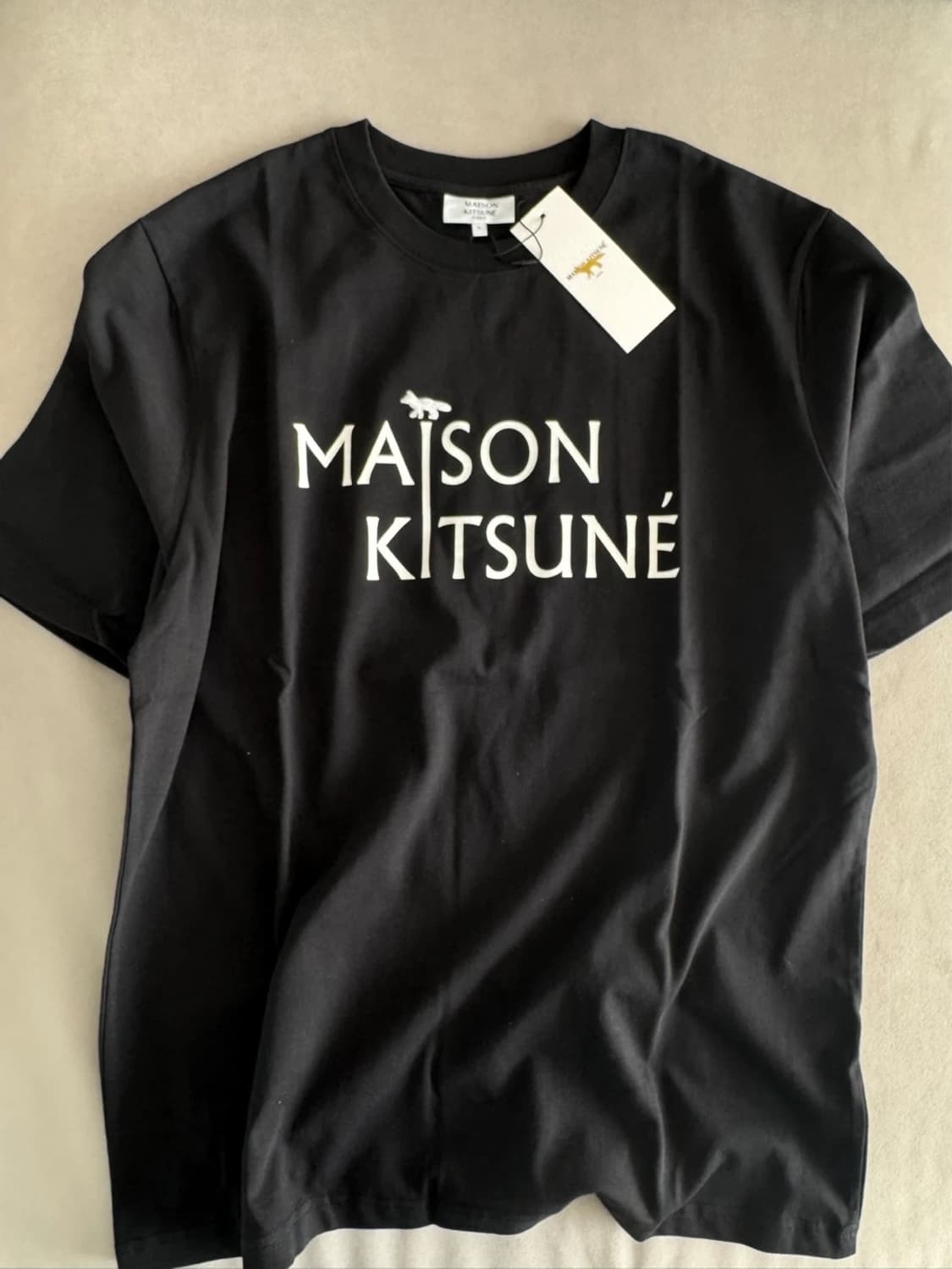 메종키츠네 반팔티 블랙/화이트 상품이미지3
