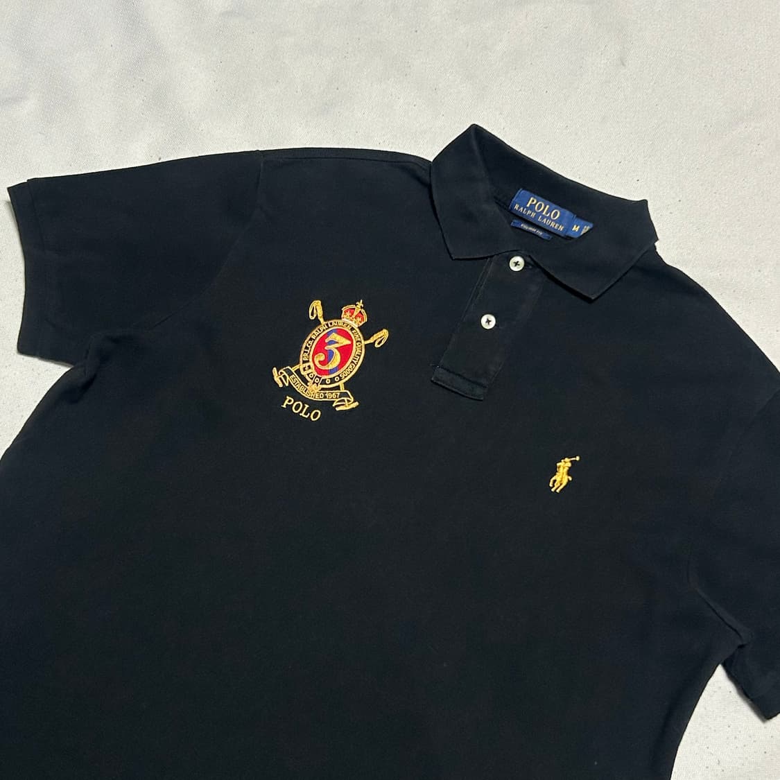M 폴로랄프로렌 커스텀핏 블랙 카라 반팔티 상품이미지1