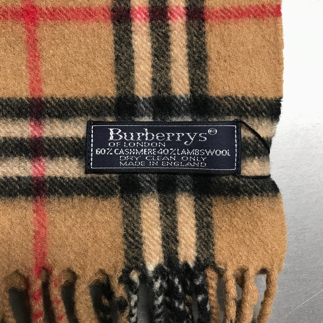 버버리 정품 캐시미어/램스울 머플러 베이지 상품이미지4