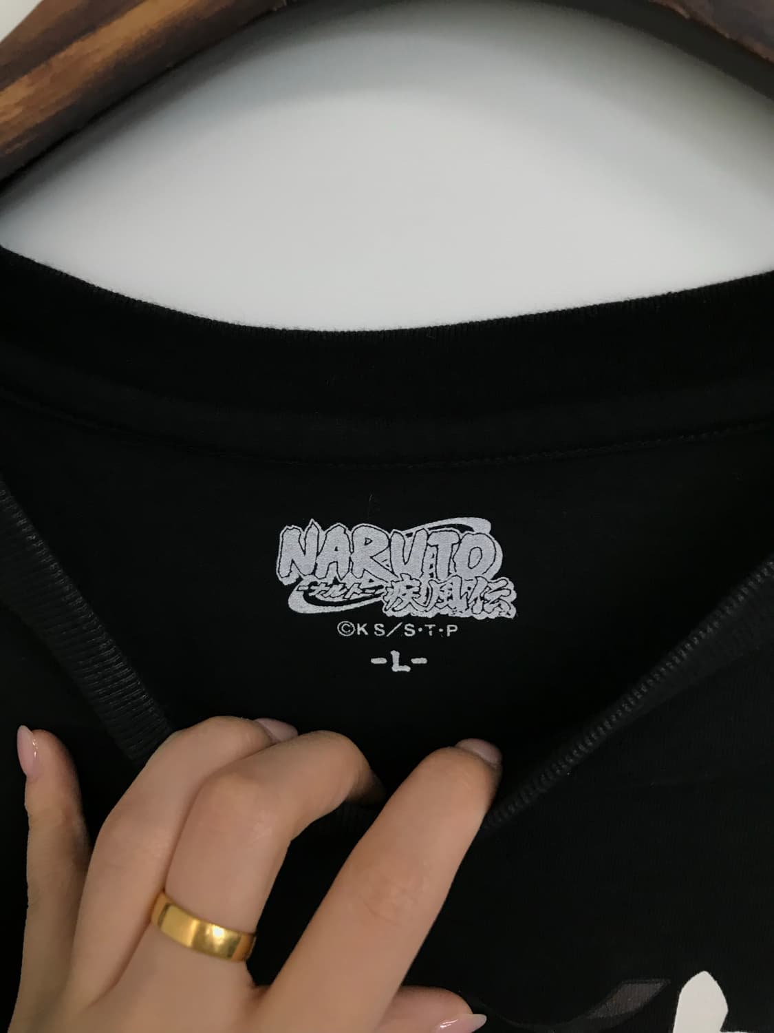 Vintage 빈티지 나루토 애니메이션 블랙 반팔 티셔츠  상품이미지5