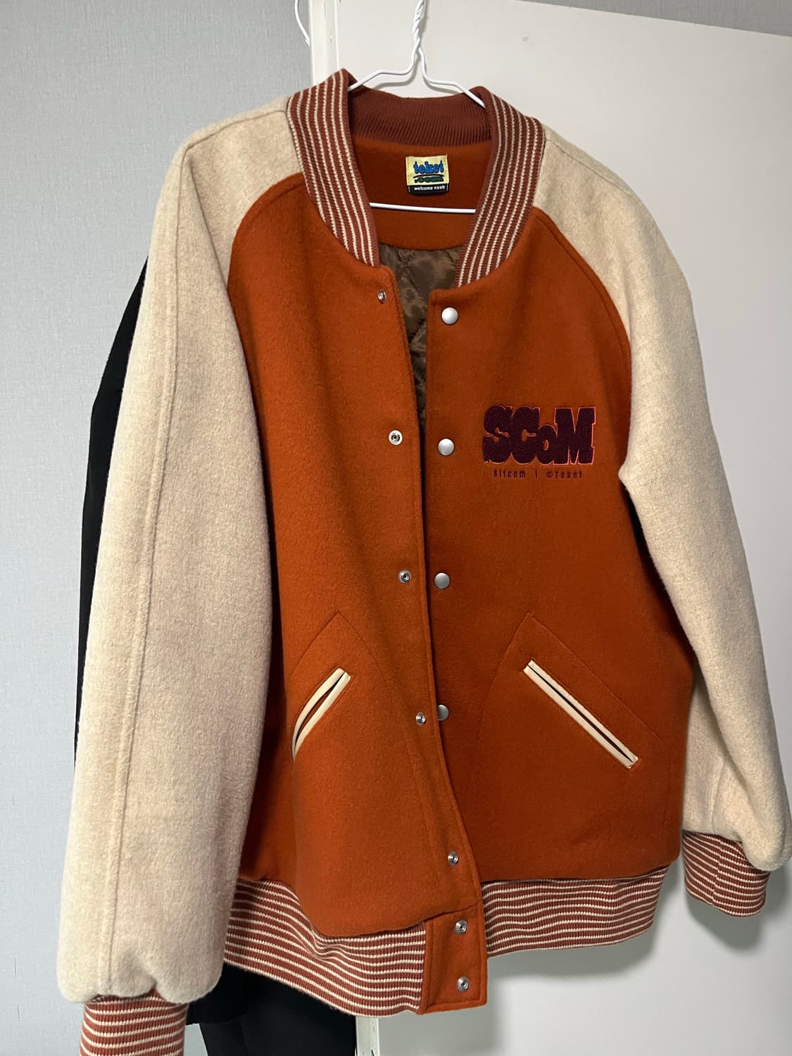 테켓 바시티 자켓 오렌지 L 상품이미지2