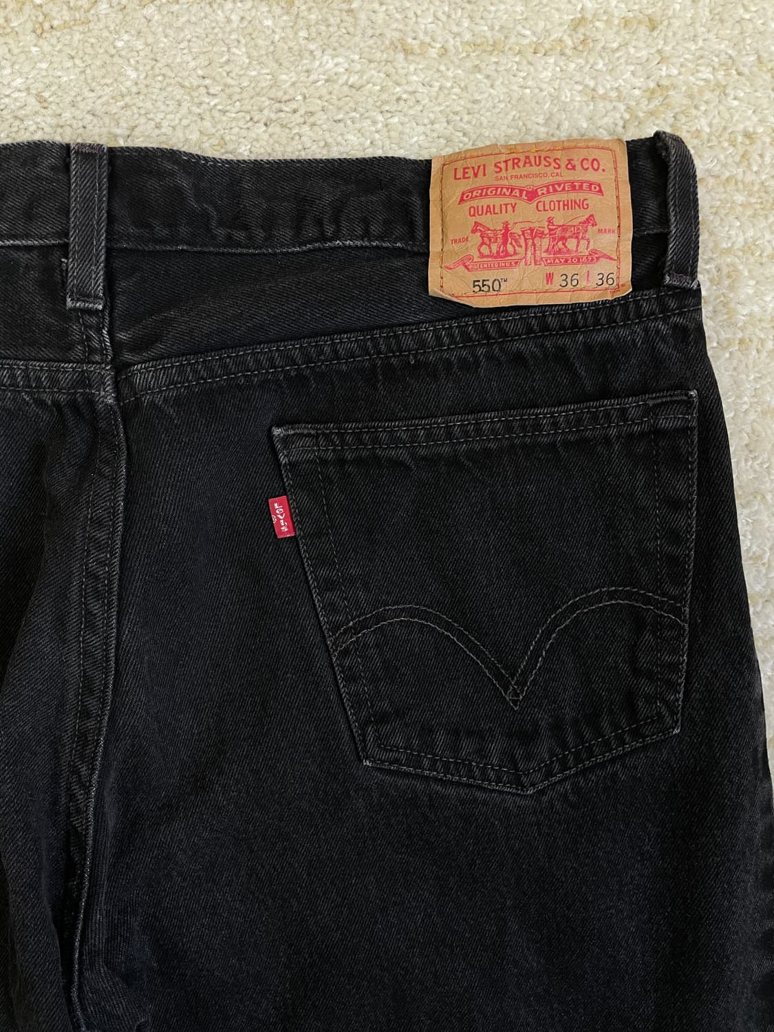 [36] 00s 리바이스 550 Levis 빈티지 흑청바지 데님 상품이미지5