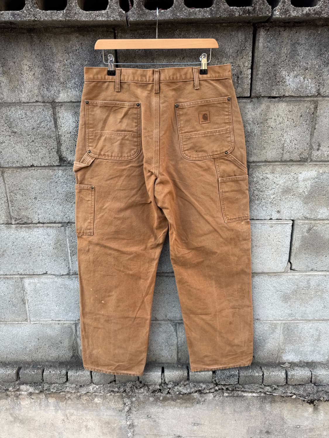 칼하트 빈티지 b136 브라운 더블니 카펜터 워크 팬츠 34/32 상품이미지2