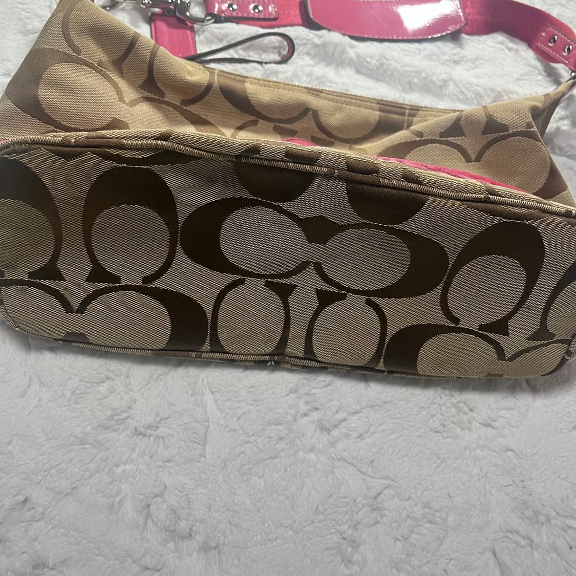 coach 코치 시그니처 베이지 핑크 숄더백 갸루 상품이미지6