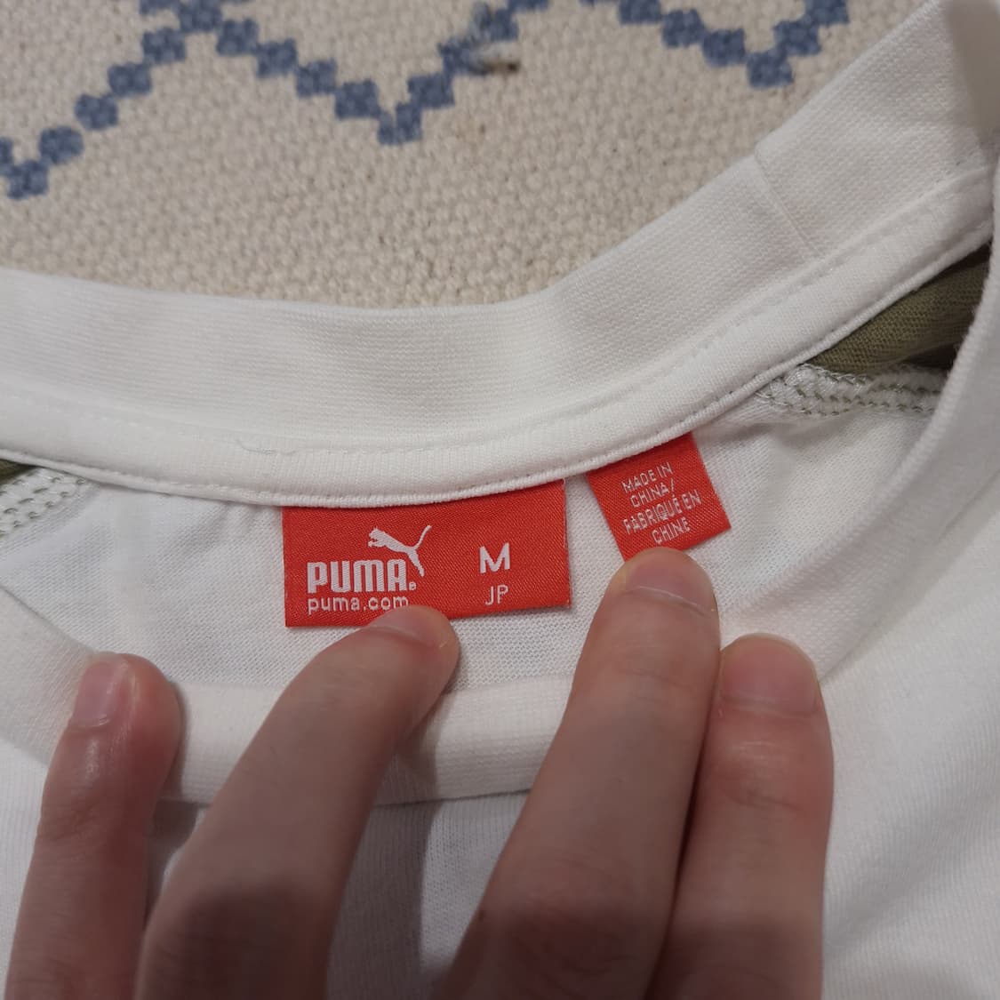 PUMA 퓨마 푸마 JP 카키 화이트 나그랑 레글런 올드스쿨 긴팔 티셔츠 상품이미지6