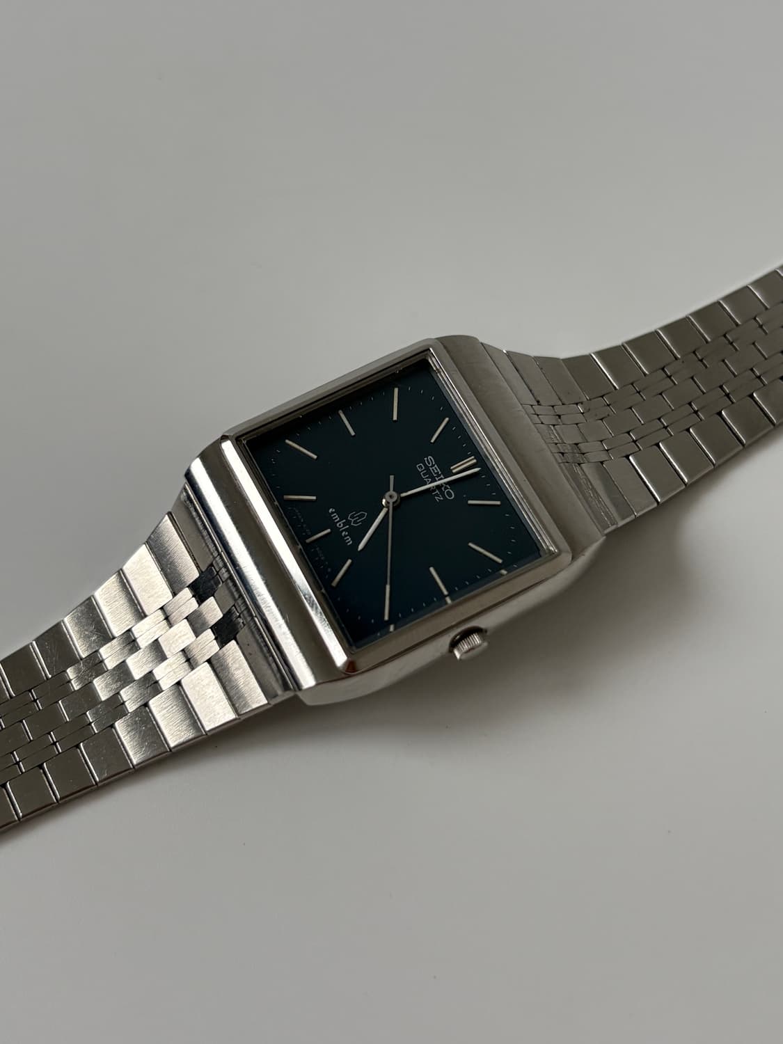 1970s Emblem Blue Dial Square Quartz 상품이미지6