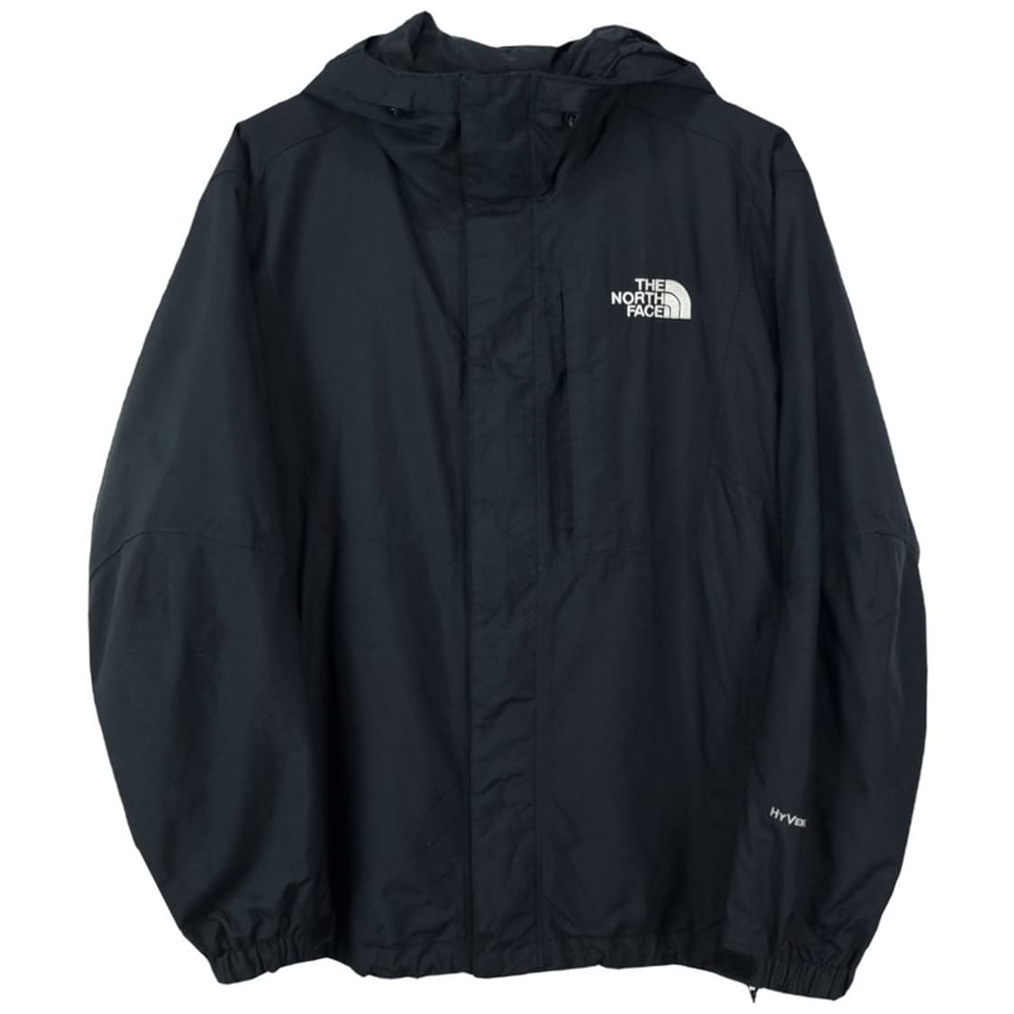 [노스페이스] 로고 자수 오버핏 후드 바람막이 자켓 블랙 M18789 상품이미지2