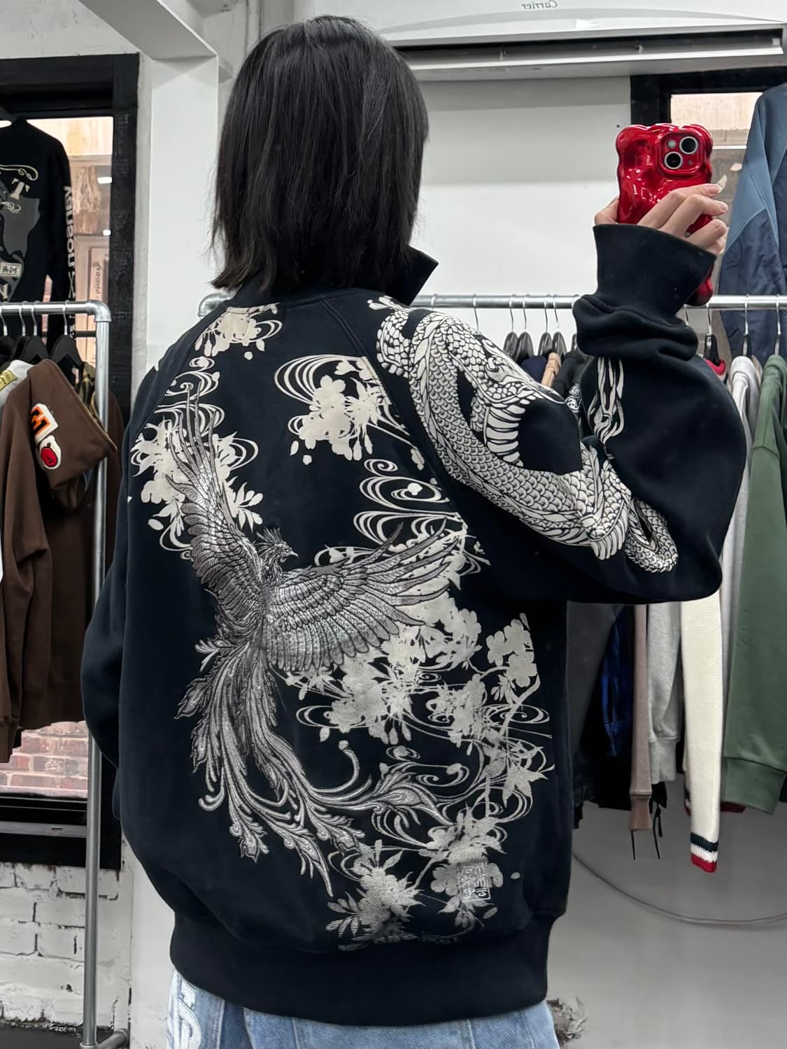 카라쿠리 타마시 오리엔탈 자수 집업 상품이미지6