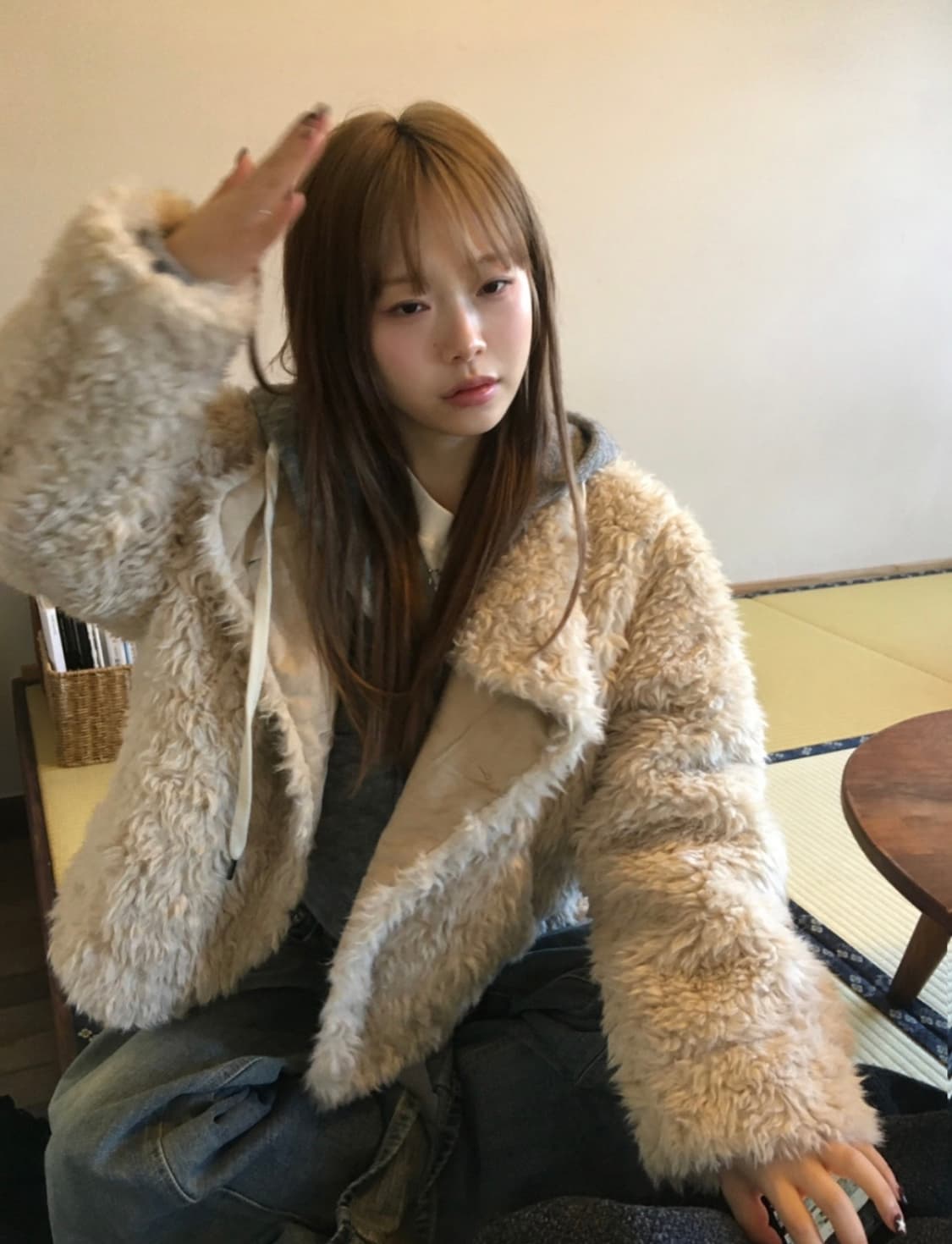 아워캐비넷 sheep fur jacket 쉽 퍼자켓 상품이미지2
