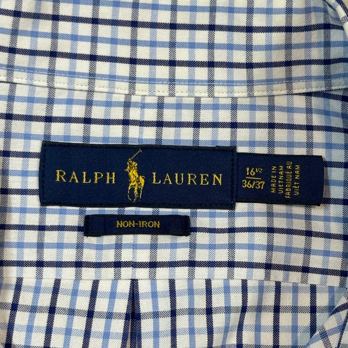XL) 폴로 랄프로렌 블루 체크 포플린 셔츠 상품이미지6