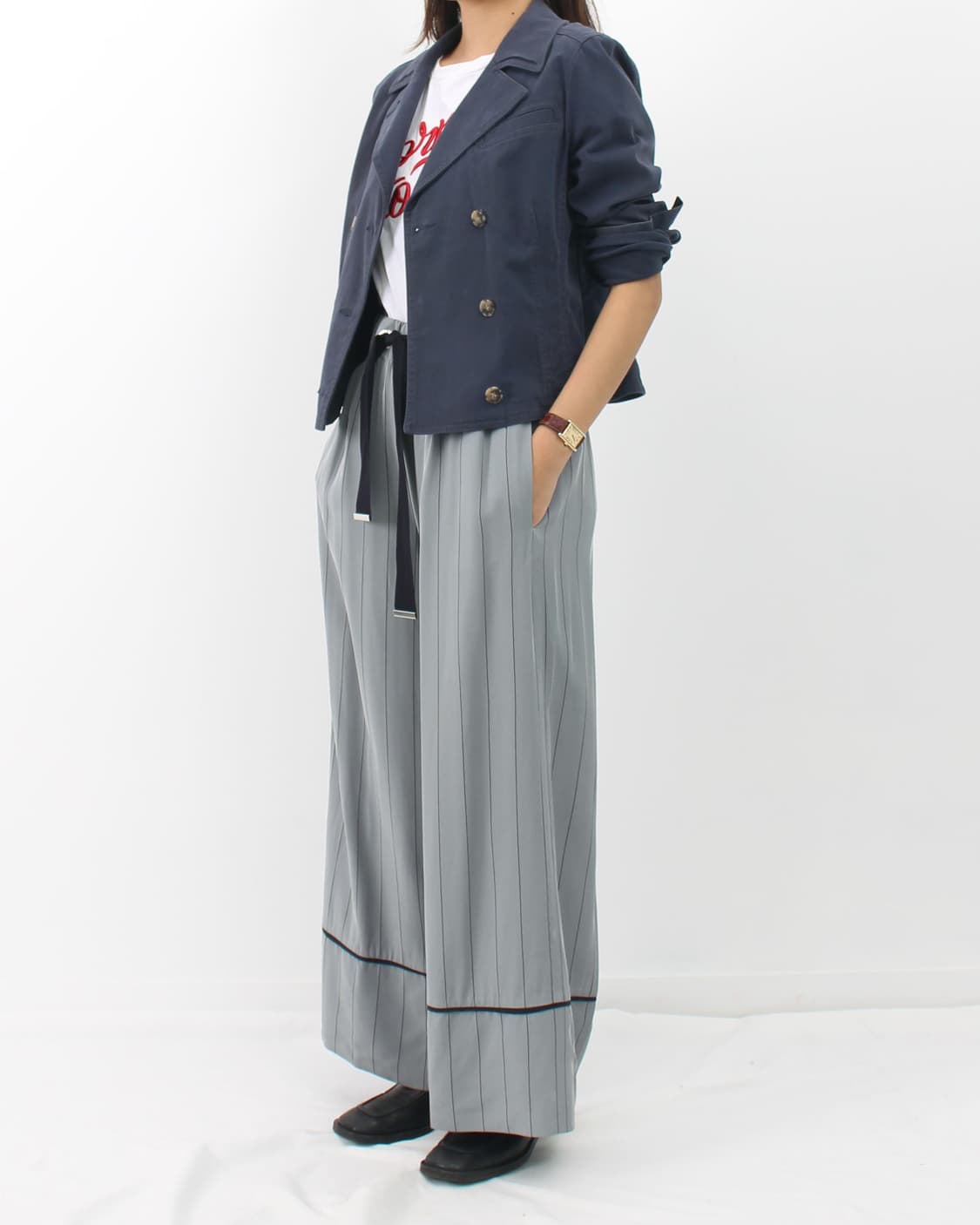 띠어리 Theory 빈티지 더블 버튼 크롭 데님 자켓 상품이미지9