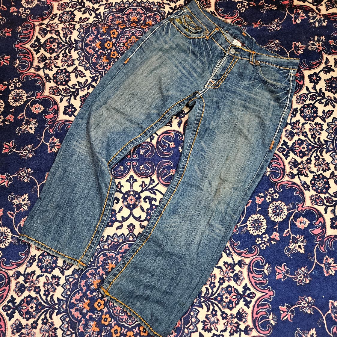 트루릴리젼 로건 슈퍼티 오랜지 스티치 데님팬츠  상품이미지3