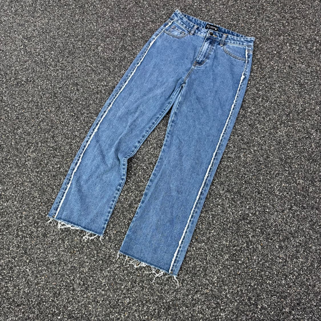 빈티지 커팅 스티치 데님 팬츠 상품이미지1