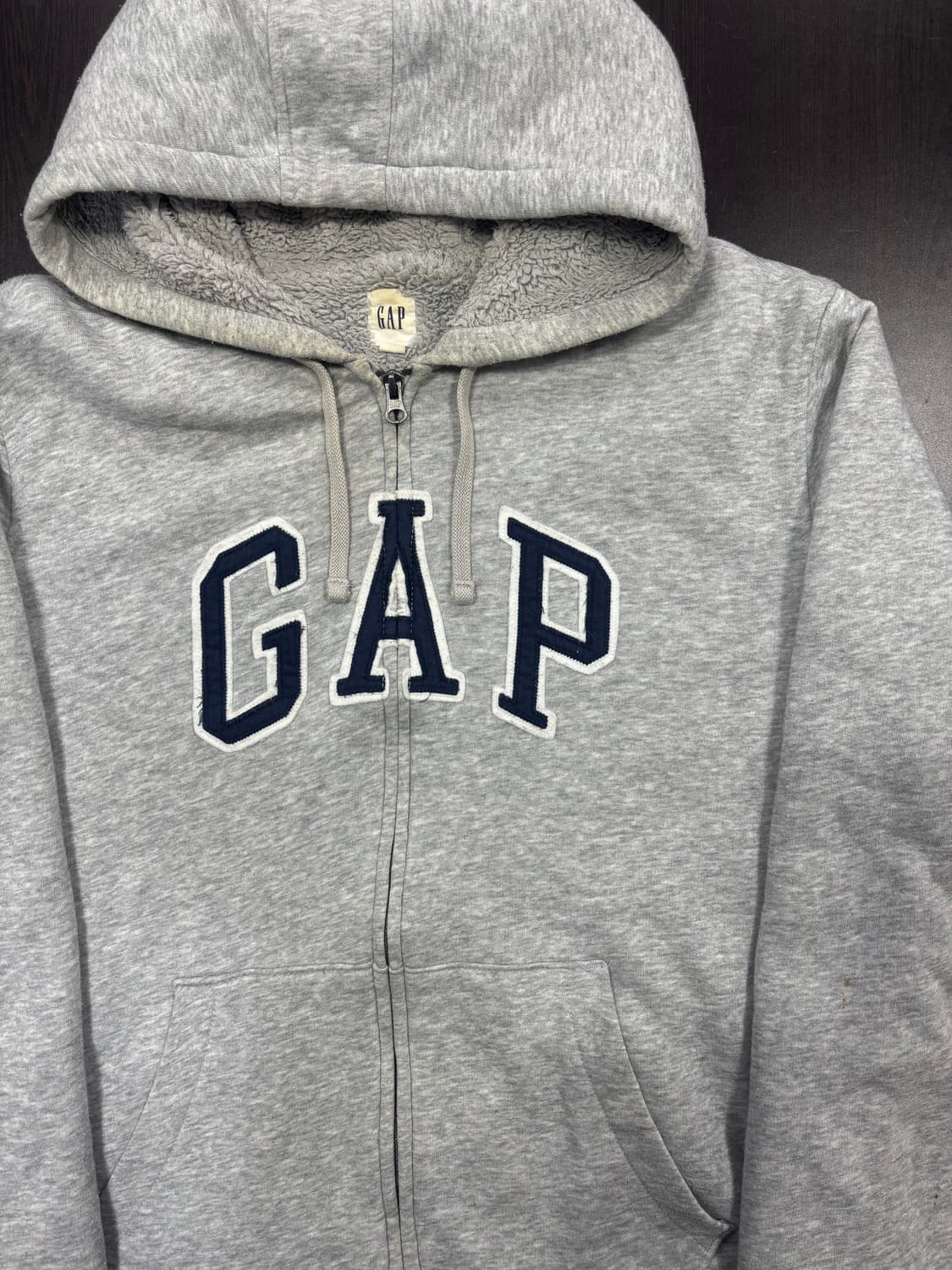 갭 GAP 로고 후드 집업 그레이 상품이미지2