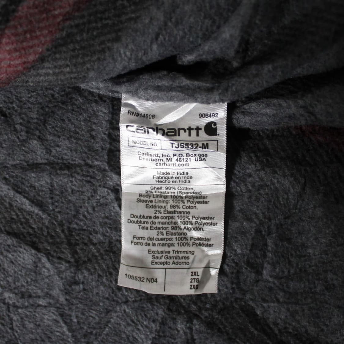 Carhartt 칼하트 러기드 플렉스 퀼티드 워크 자켓 블랙 상품이미지6