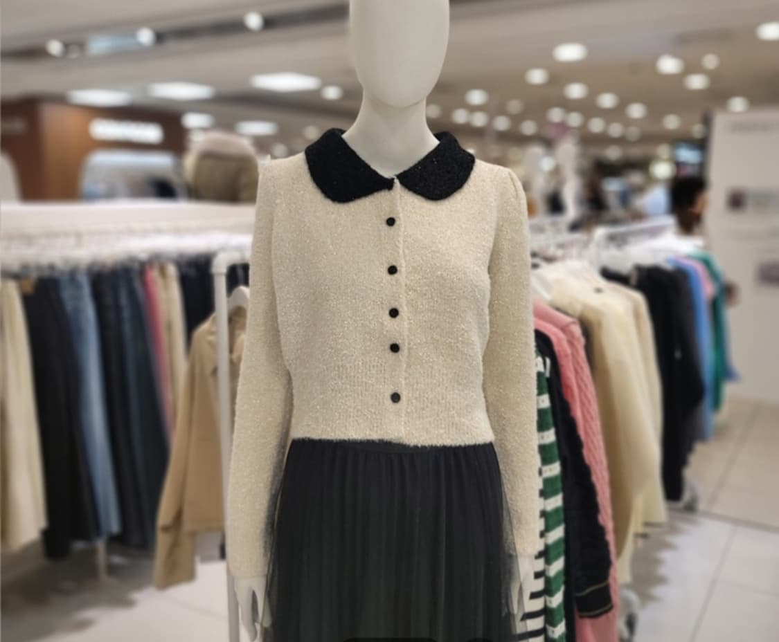 르샵 카라 펄 트위드 가디건 상품이미지2